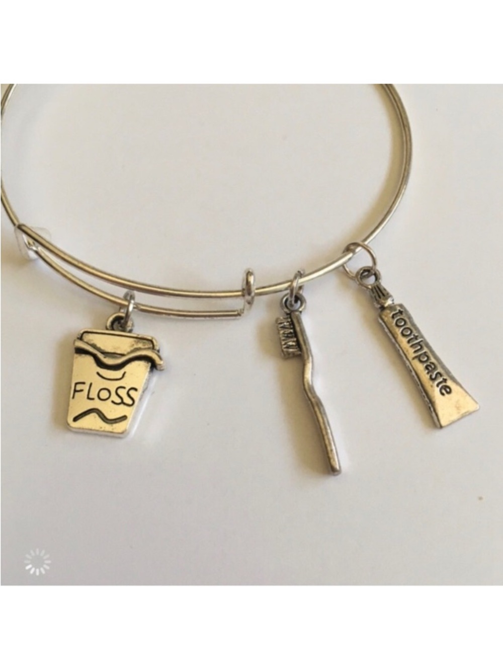 Dental Hygienist Dentist Floss Charm Bracelet